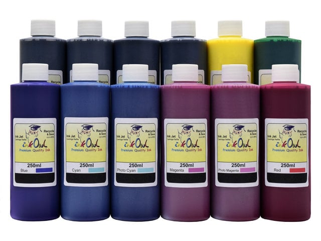 12x250ml ink to refill CANON PFI-101, PFI-103, PFI-301, PFI-302, PFI-701, PFI-702